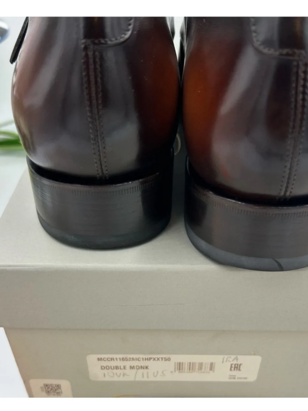 Santoni Ira Double Monk Strap Leather Dress Shoes size 11
